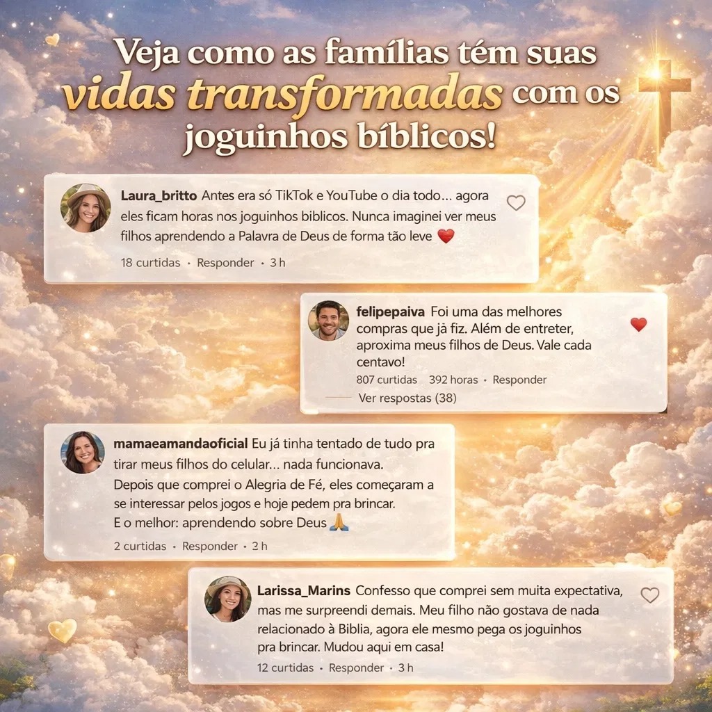 Depoimentos de famílias com vidas transformadas pelos jogos bíblicos